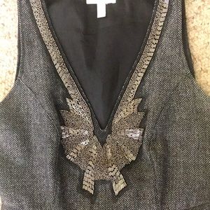 Anthropologie Silence & Noise Beaded Tweed Dress